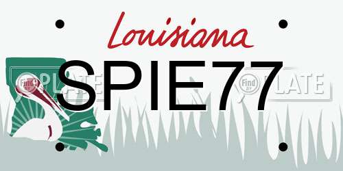 SPIE77 Louisiana License Plate