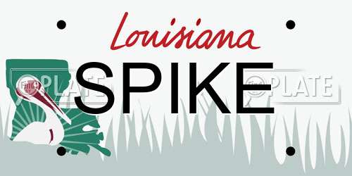SPIKE Louisiana License Plate