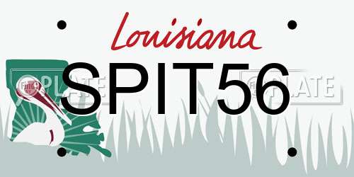 SPIT56 Louisiana License Plate