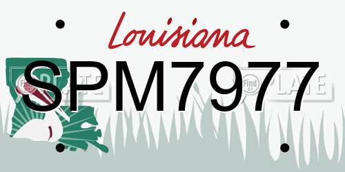 SPM7977 Louisiana License Plate