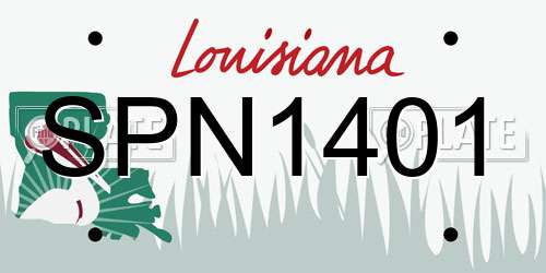 SPN1401 Louisiana License Plate