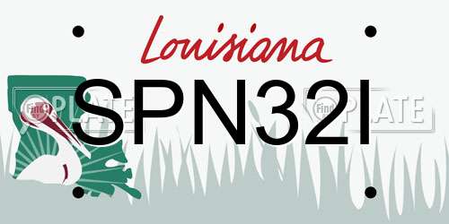 SPN32I Louisiana License Plate