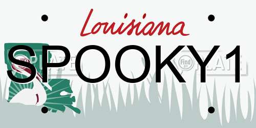 SPOOKY1 Louisiana License Plate