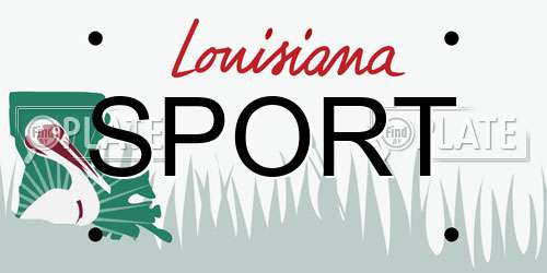 SPORT Louisiana License Plate