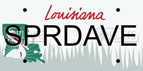 SPRDAVE Louisiana License Plate
