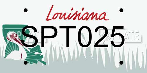 SPT025 Louisiana License Plate