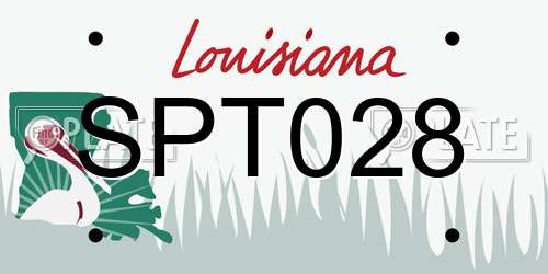 SPT028 Louisiana License Plate