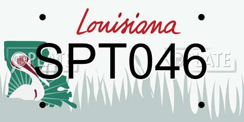 SPT046 Louisiana License Plate