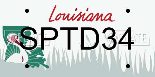 SPTD34 Louisiana License Plate