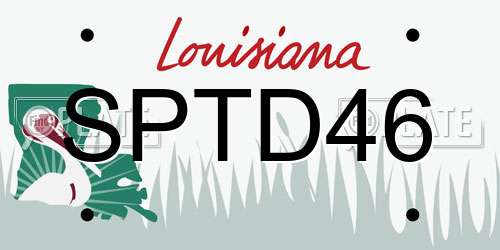 SPTD46 Louisiana License Plate