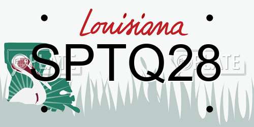 SPTQ28 Louisiana License Plate