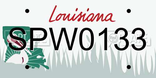 SPW0133 Louisiana License Plate