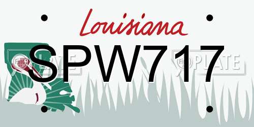 SPW717 Louisiana License Plate