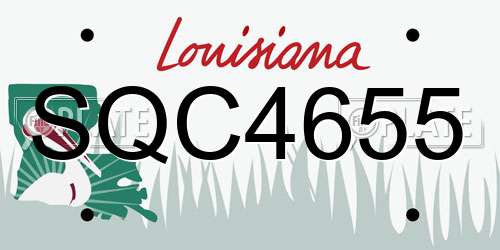 SQC4655 Louisiana License Plate