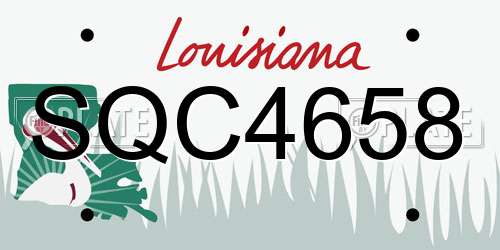 SQC4658 Louisiana License Plate