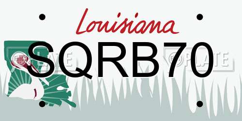 SQRB70 Louisiana License Plate