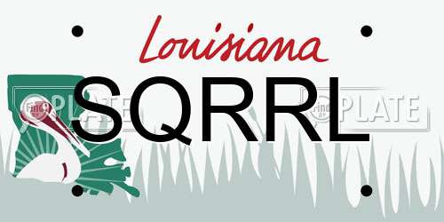 SQRRL Louisiana License Plate