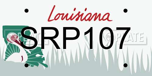 SRP107 Louisiana License Plate