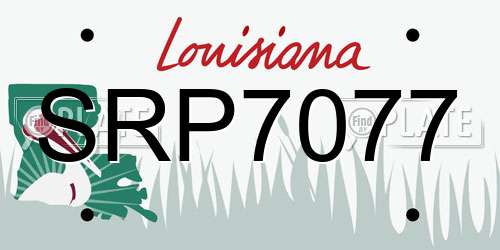 SRP7077 Louisiana License Plate