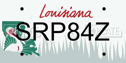 SRP84Z Louisiana License Plate