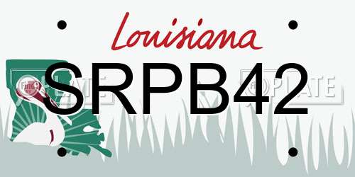 SRPB42 Louisiana License Plate