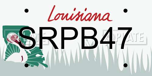 SRPB47 Louisiana License Plate