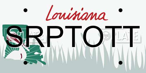 SRPTOTT Louisiana License Plate