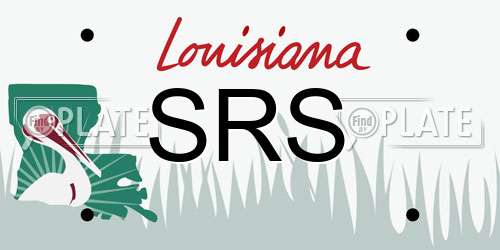 SRS Louisiana License Plate