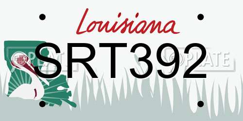 SRT392 Louisiana License Plate