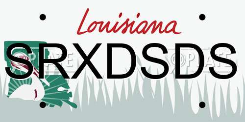 SRXDSDS Louisiana License Plate