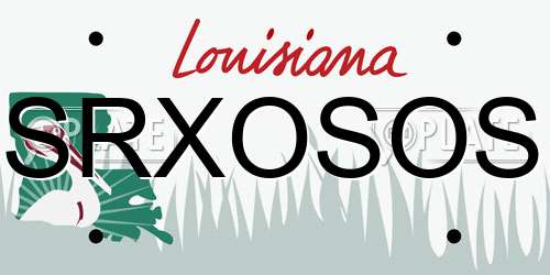 SRXOSOS Louisiana License Plate