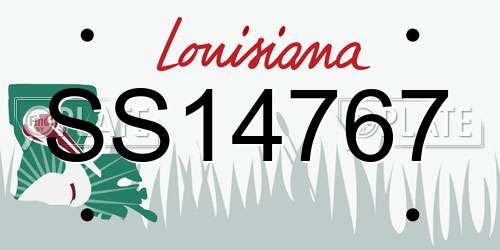 SS14767 Louisiana License Plate