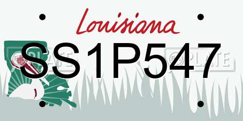 SS1P547 Louisiana License Plate