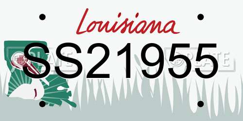 SS21955 Louisiana License Plate
