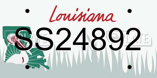 SS24892 Louisiana License Plate