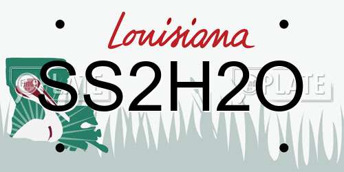 SS2H2O Louisiana License Plate