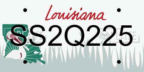 SS2Q225 Louisiana License Plate