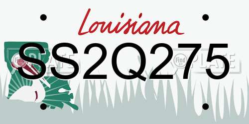 SS2Q275 Louisiana License Plate