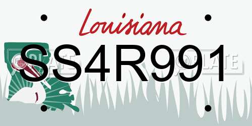 SS4R991 Louisiana License Plate