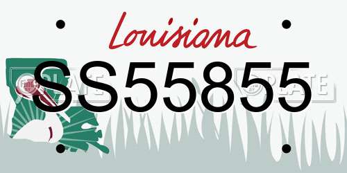 SS55855 Louisiana License Plate