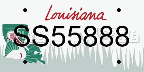 SS55888 Louisiana License Plate