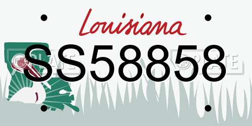 SS58858 Louisiana License Plate