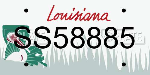 SS58885 Louisiana License Plate