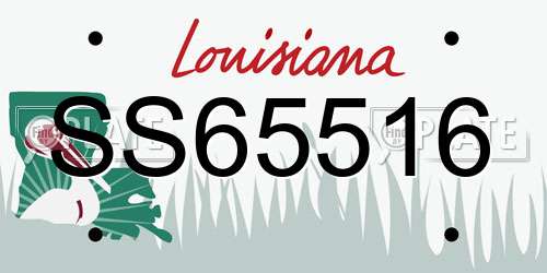 SS65516 Louisiana License Plate