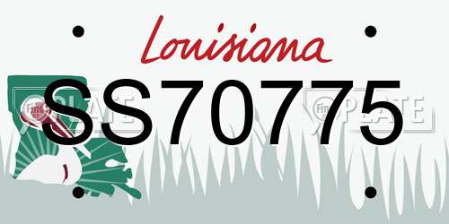 SS70775 Louisiana License Plate