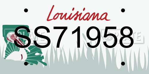 SS71958 Louisiana License Plate