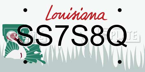SS7S8Q Louisiana License Plate