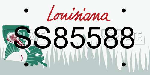 SS85588 Louisiana License Plate