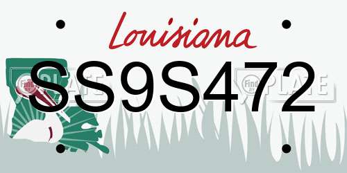 SS9S472 Louisiana License Plate