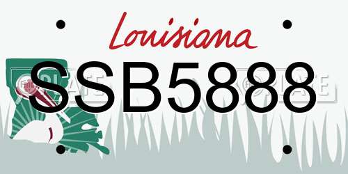 SSB5888 Louisiana License Plate